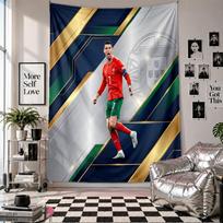 Cristiano Ronaldo Wall Tapestry Home Decor Wall Hanging Cloth for Bedroom Living Room Background 130cmx150cm