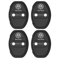 4PCS Silicone Car Door Lock Cover Auto Door Latch Protective Sticker for Volkswagen VW Tiguan Golf Polo Passat Touran Gti Jetta black