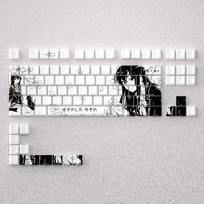 Yukinoshita Yukino Keycaps Anime White 73/98 Keys PBT Dye Sublimation Cherry for Mechanical Keyboard AULA F75 Ajazz Game PC