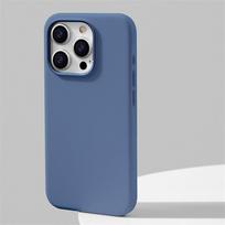 Prabangus skysto silikono belaidžio įkroviklio Magsafe dėklas, skirtas iPhone 15 15pro 15pro Max metalinis objektyvo apsauginis dangtelis For iPhone 15 pro mėlyna