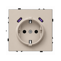 Kištukinis lizdas su USB C+C jungtimis Feelspot FSKL1CCCA, 20W, kašmyro