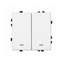 Dvipolis išmanus mechaninis jungiklis Feelspot FSMJZ2W Zigbee, Tuya, 1000W, baltas