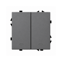 Dvipolis išmanus mechaninis jungiklis Feelspot FSMJZ2G Zigbee, Tuya, 1000W, pilkas