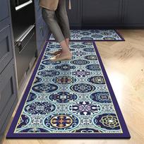 Virtuvės kilimėlis, itin neslystantis, sugeriantis vandenį, atsparus nešvarumams, L formos virtuvės kilimėlis 40X120CM  1PC gray