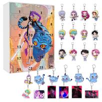Kpop Demonų medžiotojai Advento kalendorius K Pop Demonų medžiotojai Rumi Mira Zoey Tigras Kalėdų atgalinio skaičiavimo Advento kalendorius Dovana 24 dienos blue