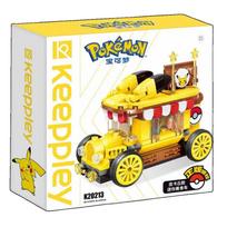 Anime Pokemon Pikachu Mini Animacinis Elfų Kamuoliukas Automobilis Maisto Furgonas Statybiniai Blokeliai PASIDARYK pats Modelis Surinktas Blokelis Plyta Vaikams Dėlionės Žaislai With Box yellow
