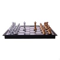 International Chess Game with Folding Board for Adults Kids 25x25x2cm 25x25x2cm gray