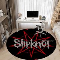 1PC Slipknot Band Logo Office Round Rug, Non-slip, Soft and Durable Office Rug for Interior Decoration, Perfect for Office yy250915077 100cm by 100cm gray