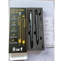 Multifunctional Pen: Light, Bottle Opener, Touchscreen Stylus, Level, Scale, Metal Ballpoint in Gift Box Bullet 1.0 gray