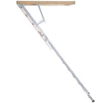 Attic Ladder Foldable, 350-pound Capacity, 22.5  x 63 , Multi-Purpose Aluminium Extension, Lightweight and Portable, Fits 9.5'-12' Ceiling Heights,