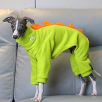 Žieminiai šilti poliarinio vilnos šunų drabužiai Dinazauro formos šuns šiltas kombinezonas Whippet Greyhound Augintinis Keturių kojų paltas (as the picture,S) yellow