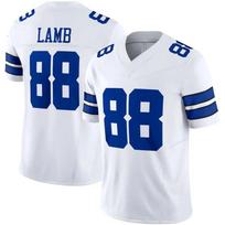 CeeDee Lamb # 88 Amerikietiško futbolo marškinėliai 3D spausdinti vyriški ir moteriški greitai džiūstantys T-shirt balti mėlyni kvėpuojantys sporto gerbėjų viršutiniai drabužiai 6XL white