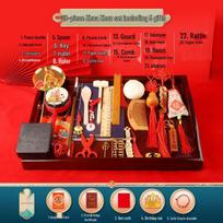 Zhuazhou First Birthday Set: Baby Gift & Grab-the-Lot Ornament for Boys & Girls