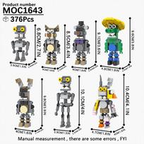 MOOXI Siaubo Žaidimas Paslaptis Mimikas 5 Naktys MOC Plytų Modelis PASIDARYK pats Diorama Vaikų Žaislas Statybinių Blokelių Rinkinys Suaugusiems Surinkimo Dovana gray