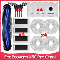 For Ecovacs Deebot N30 Omni / N30 Pro Omni Robot Vacuum Cleaner Accessory Roller Main Side Brush Hepa Filter Mop Dust Bag Spare Parts Set N