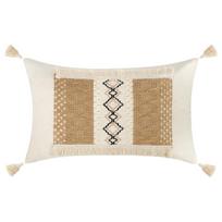 Macrame Austas Dekoratyvinis Pagalvės Užvalkalas su Kutais Kampuose ir Kutais, Neutralios Smėlio Spalvos Dekoratyvinis Pagalvės Užvalkalas Lovai, Sofai Stilingi 30 50cm smėlis