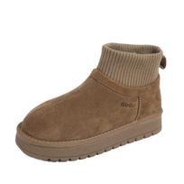 Snow boots for women   winter with plush and thick cotton short boots  bread shoes for women 40