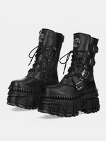New Vintage Platform Men's and Women's Cool Sa Heavy Metal Locomotive Spanish Tide  Small Punk Knight Boots 10cm 40