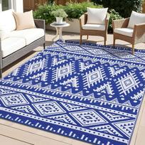 Bohemian Outdoor Carpet Non-Slip Indoor and Outdoor Area Rug Courtyard Camping RV Picnic Mat Home Decor 60x90cm 24x36inch