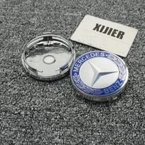 4 vnt. 60 mm skersmens ABS ratlankio dangtelis Mercedes-Benz automobiliams ir visureigiams Pakeičiamas ratlankio dangtelis gray