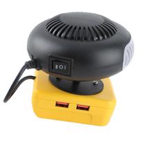 Nešiojamas šildytuvas su palaikymu DCB203 Li-jonų baterijai, išmanusis pastovios temperatūros, mažas, belaidis šildytuvas, 200W, 2 lygiai black