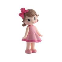 Happy Pink Little Princess Ornaments Baby Shower Bakeware Figurine Cake Decorating Tools Cake Topper Miniatures rožinė
