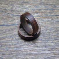 Vintage Retro Jewelry Natural Wood Ring Sandalwood Ebony Ebony Finger Ring Blood Sandalwood Style D-17mm