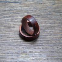 Vintage Retro Jewelry Natural Wood Ring Sandalwood Ebony Ebony Finger Ring Blood Sandalwood Style B-18.5mm