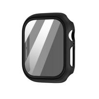 Dėklas Apple Watch Series 12 (42 mm),su apsauginiu stiklu privatumui Black gray