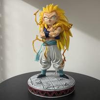 25cm Anime Dragon Ball Z Super 3 Saiyan Gotenks GK PVC Action Figure Toys Collection Model Kids Gift brown
