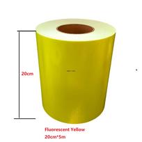5cm/10cm/15cm/20cm*5M Fluorescentiškai geltonos atspindinčios lipnios plėvelės Vandeniui atsparūs atšvaitai Juosta Įspėjimo saugos lipdukas automobiliui