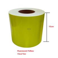 5cm/10cm/15cm/20cm*5M Fluorescentiškai geltonos atspindinčios lipnios plėvelės Vandeniui atsparūs atšvaitai Juosta Įspėjimo saugos lipdukas automobiliui