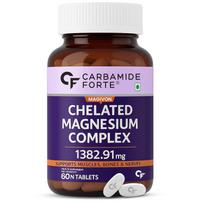 Carbamide Forte Chelated Magnesium Citrate Oxide Supplement 60 Veg Tablets Triple Magnesium Complex 1382.91mg brown
