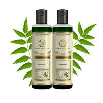 Khadi Natural Neem Sat Hair Shampoo for Thick Strong Hair Pack of 2 X 210 ml Natural Hair Cleanser beige