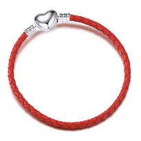 Double Circle Love Leather Rope Bracelet PU Basic Chain Accessories Valentine's Day Gift DIY Fine Jewelry 21cm black