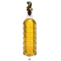 Premium Olive Oil Bottle, Leakproof, Kitchen Area Seasoning, Soy Sauce, Vinegar Press Type, Cruet Barbecue Bottle, 500Ml Stylish Design Transparent