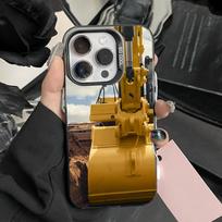 Classic C-Caterpillares Truck Phone Case For iPhone 16,15,14,13,12,11,Pro,Max,Plus,Mini,XS,SE Anti Fall Black Matte Hard Bumper iPhone15pro brown