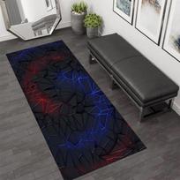Kilimėlis Kilimas Namų Dekoras 3D Sulaužytas Neoninis Šešiakampis Raštas Grindų Plotas Kilimėlis Svetainės Miegamojo Stilius Miegamojo Dekoras 40X120CM black
