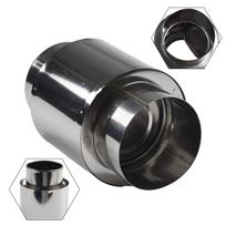 Chimney Pipe Flue Extension Adapter for Wood Burning Stoves High Temperature Resistant Stainless Steel Connection China Mainland gray