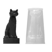 Silicone Mold Resin Art Moulds Candle Crafting Molds Cats/Dog Shape Unique Ornament Moulds Silicone Texture for Statue white