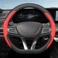 Leather Car Steering Wheel Cover for Opel Mokka X B Mokka-e Astra G H J K GTC Insignia A B Sport Tourer Vivaro A B C Accessories gray