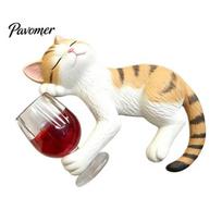Waterproof Outdoor Cat Statue Drunk Kitten Resin Figurine Plant Pot Hanger, 3 Color Lazy Mini Statue, Succulents Moss Terrarium Decor Cute Animal A beige