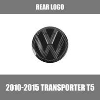 New 2026 1/2pcs For Volkswagen VW Transporter T5 2010 2011 2012 2013 2014 2015 Car Front Grill Badge Rear Trunk Emblem Cover Accessories ER1 10-15 Transporter T5 black