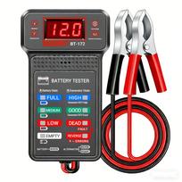 Digital Display Battery Tester,Universal Accumulator Voltage Detector for Car,Motorcycle and Electric Scooter 1 piece black