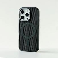 Honeycomb Grid Mesh Cooling for Magsafe Case for iPhone 16 17 Pro Max 12 13 14 1511 Alloy Lens Bracket Wireless Charging Cover iPhone 17 ProMax juoda