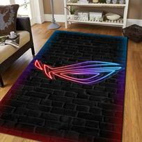 A-ASUS ROG Area Rug Soft Non‑Slip Floor Mat Warm Cozy Durable For Living Room Bedroom Dorm Game Hall Indoor Home Floor Decor 40cm x 60cm brown