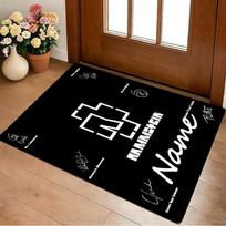 Custom Name Rammstein Tribute Living Room Non-Slip Area Rug Soft Carpet for Bedroom Kids Playroom Sofa Office Home Decor Doormat 40cmx60cm