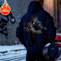 Ryomen Sukuna Jujutsu Kaisen Harajuku Streetwear Ruduo Vyriškas Vintage Gobtuvėlis Žiema Moteriškas Per didelis Gobtuvas Palaidinė Ilgomis Rankovėmis 5XL gray