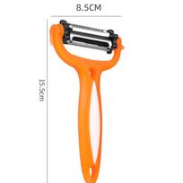 New New Fruit Vegetable Peeler Rotary Design Easy To Clean Multifunctional Peeler Stainless Steel 3 in 1 Peeler Kitchen Use oranžinė