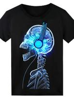 Garsui aktyvuojami LED marškinėliai Šviečiantys tamsoje Marškinėliai vyrams Neoniniai marškinėliai Rave šventei Glow Party C XL blue